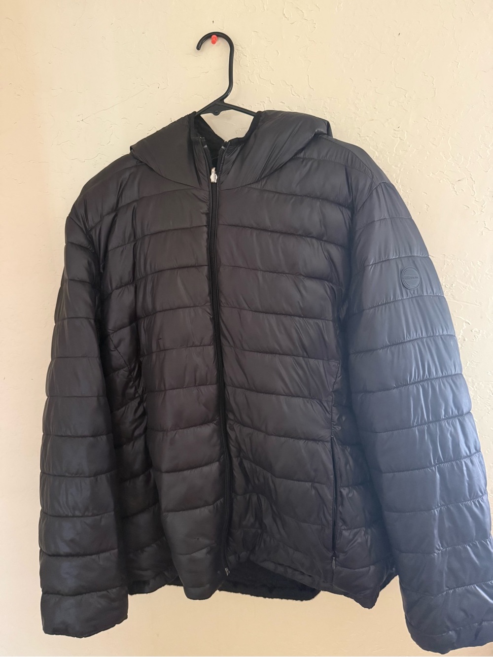 Andrew Marc Black Quilted Hooded Puffer Jacket